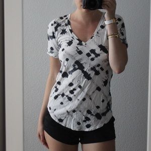 Black and White Lululemon Workout Shirt